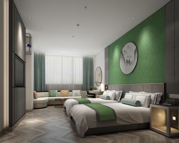 Habitación estándar con 2 camas individuales | Escritorio, cortinas blackout y wifi gratis