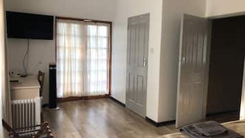 Down duvets, blackout curtains, iron/ironing board, free WiFi