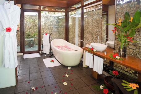 Free toiletries, hair dryer, slippers, soap. Mandala Spa and Resort Villas