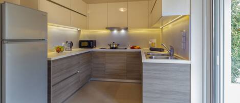 Lejlighed - 3 soveværelser | Privat køkken | Køleskab, mikrobølgeovn, kogeplade, kaffe-/temaskine