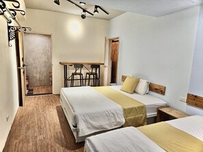 Ximending MRT Nordic Family Suite, 4-8 Pax, 2 Bedrooms, 1.5 Bathroom, Elevator Building | Premium bedding, pillowtop beds, individually decorated - Super Star Hostel (Taipei)