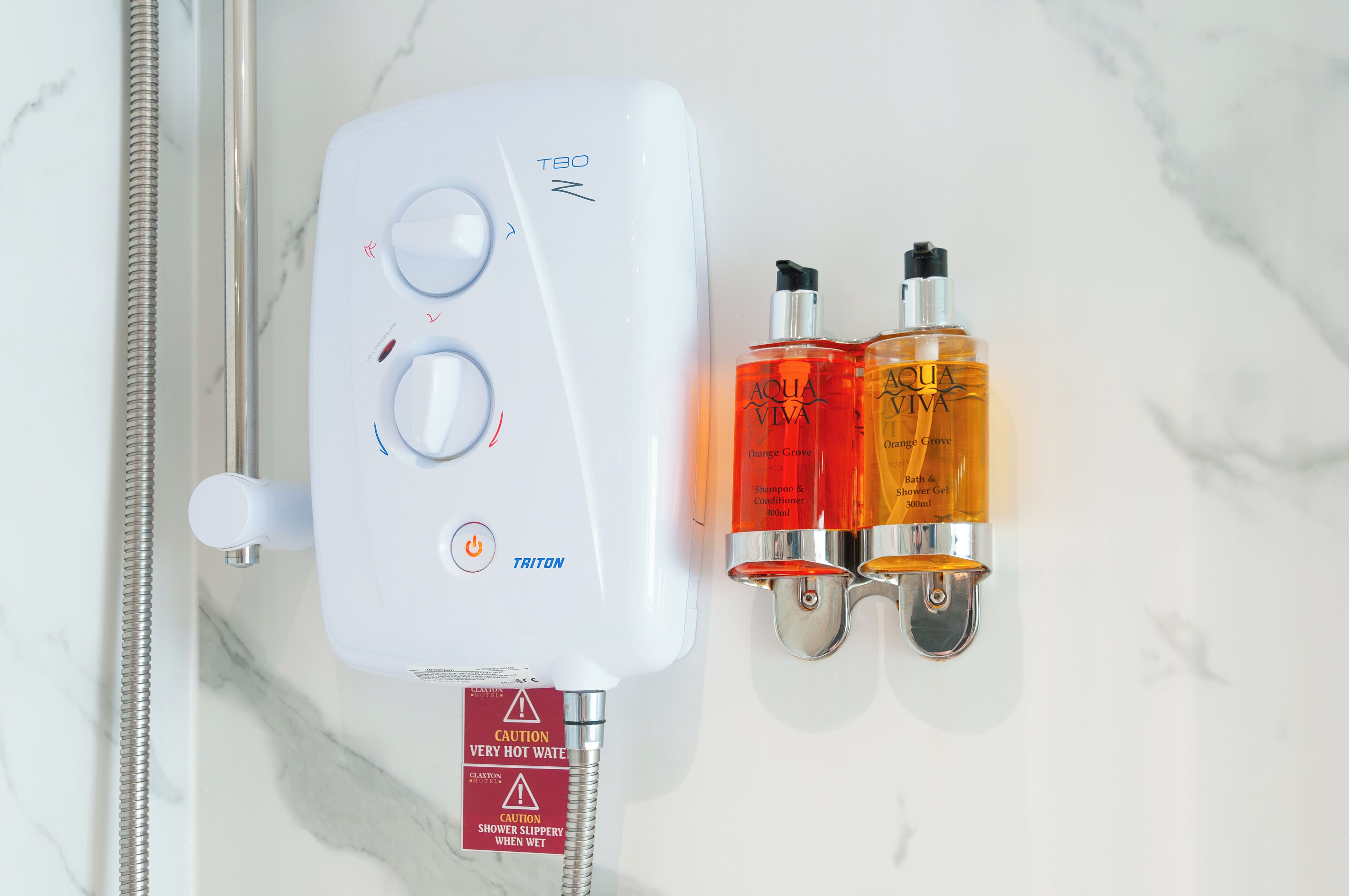 luxury double room | bathroom | hair dryer, towels