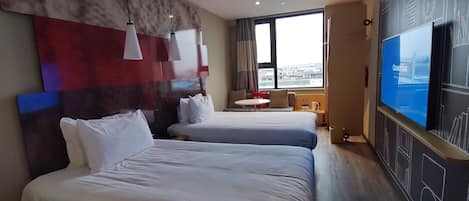 Blackout drapes, iron/ironing board, free WiFi, bed sheets