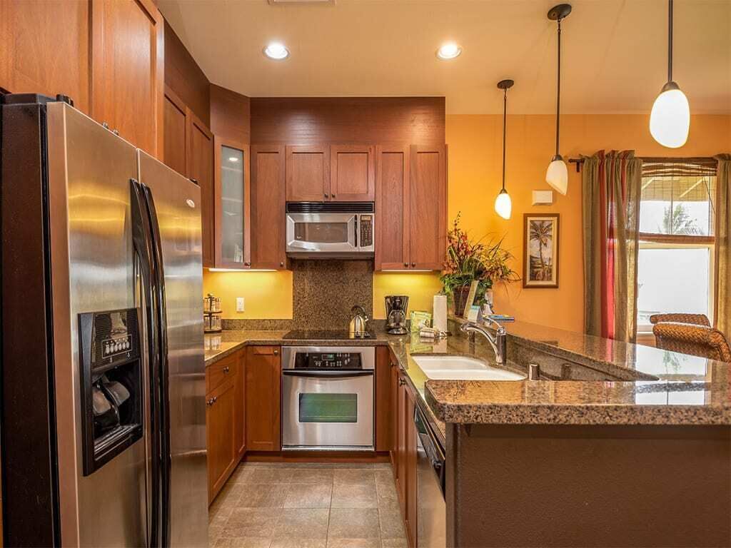 Kona Bliss+Luxe Style w/Gourmet Kitchen, Lanai, AC, Laundry, WiFi–Hali’i Kai Waikoloa 16A