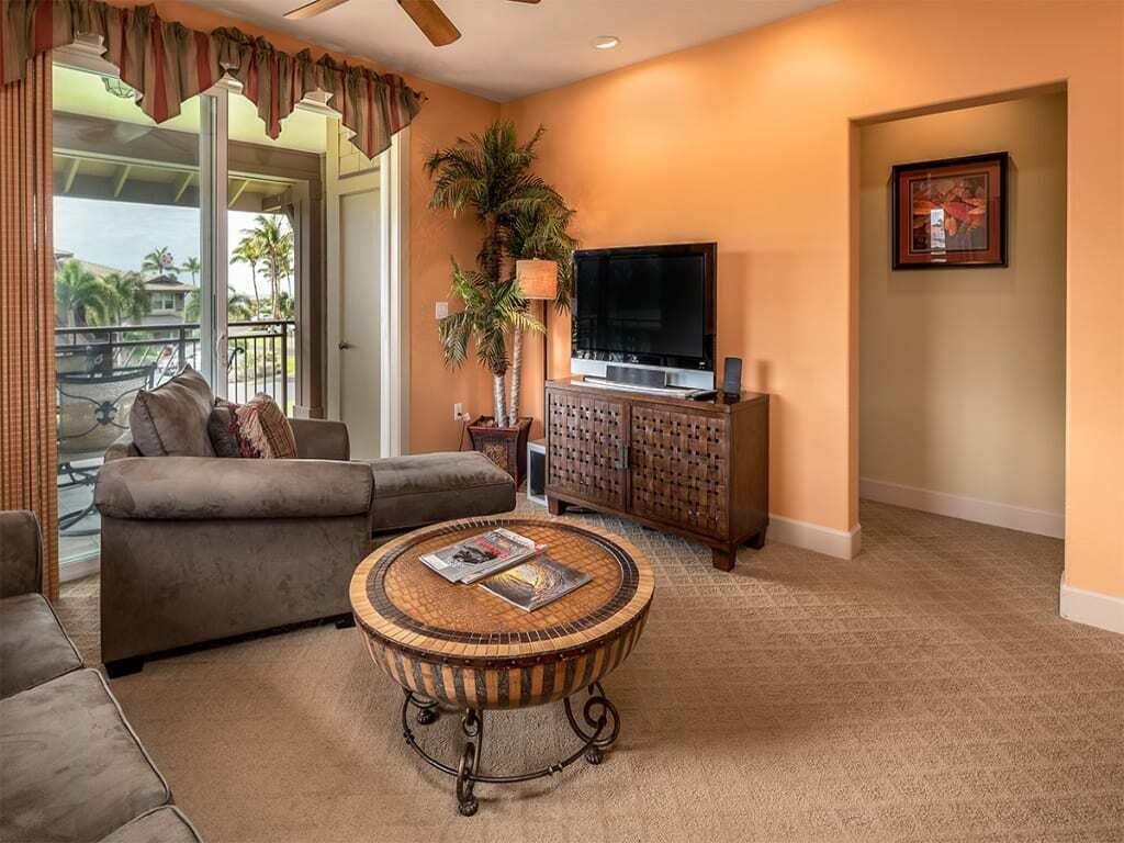 Kona Bliss+Luxe Style w/Gourmet Kitchen, Lanai, AC, Laundry, WiFi–Hali’i Kai Waikoloa 16A