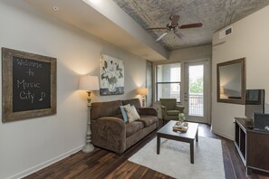 Departamento, 1 habitación, cocina | Área de sala de estar