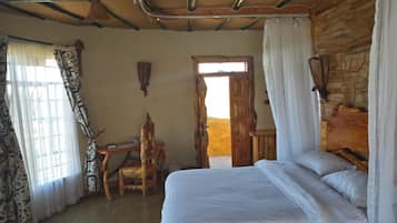 Double Room | Memory-foam beds, desk, blackout curtains, free WiFi