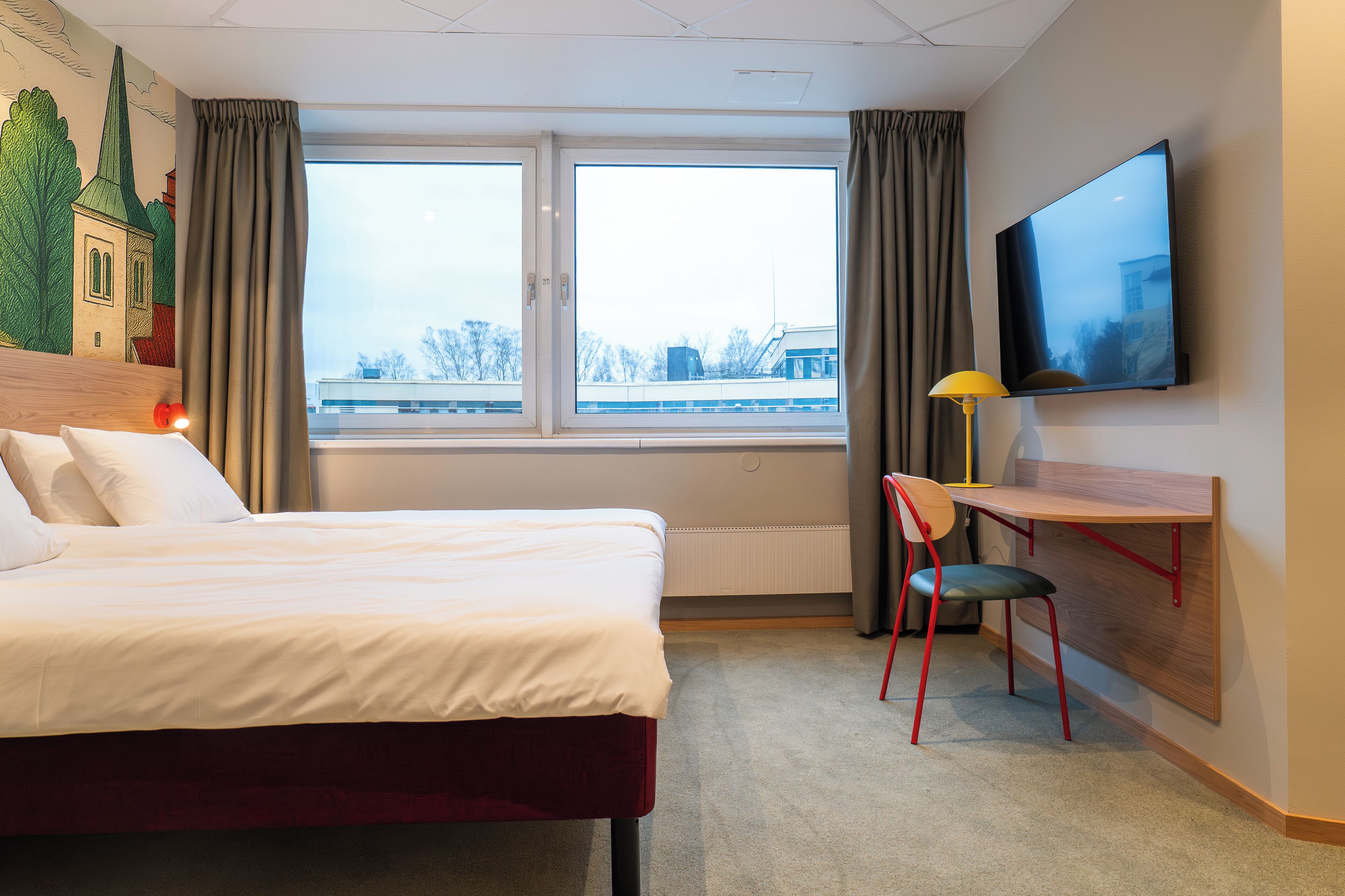 Studio | Arbetsyta för laptop, gratis barnsängar, gratis wi-fi och sängkläder