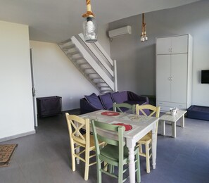 Family House, Sea View | Living area | Flat-screen TV - Thea Houses (South Pelion)