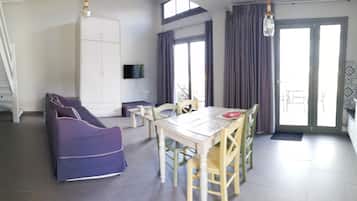 Family House, Sea View | Living area | Flat-screen TV