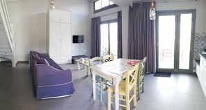 Family House, Sea View | Living area | Flat-screen TV