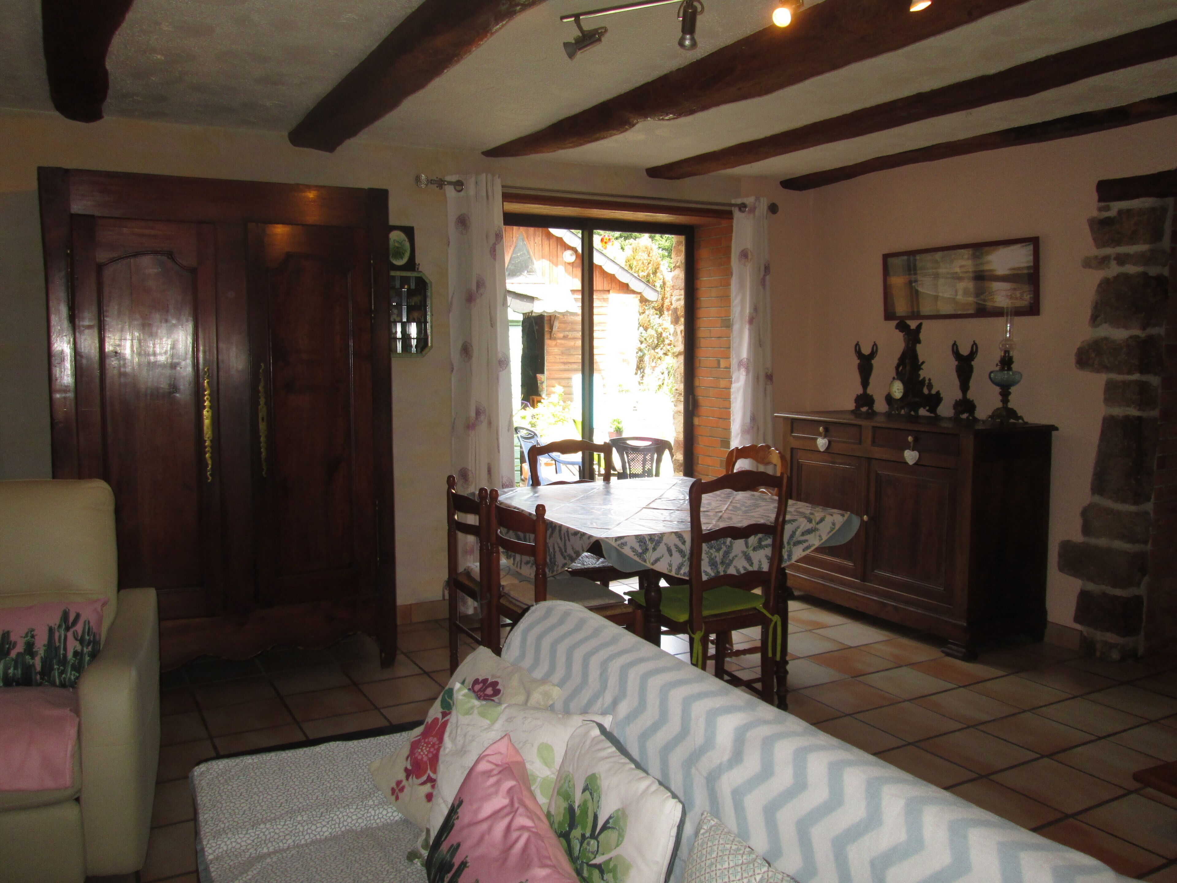 Longère house on a wooded park