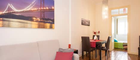 Apartment, 2 Bedrooms, Terrace | Living area | Flat-screen TV