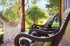 Superior Room, Multiple Beds, Pool View (Beija-flor) | Balcony - Leão de Judá Charme Hotel (Sao Sebastiao do Paraiso)