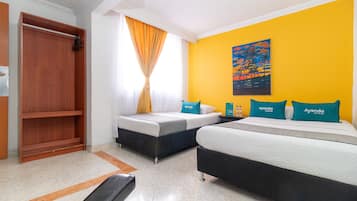 Quarto triplo | Quartos à prova de som, ferros/tábuas de passar roupa, Wi-Fi de cortesia