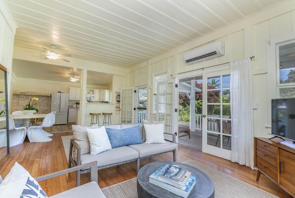 TV, DVD player, stereo