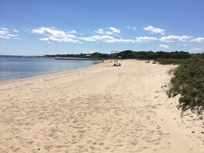 On the beach, sun-loungers, beach towels - Steps to the beach with an ocean view,  (Barnstable)