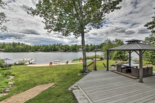New Hampshire Home w/ Private Beach, Dock & Rafts!