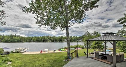 New Hampshire Home w/ Private Beach, Dock & Rafts!