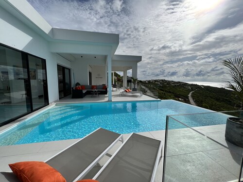 "Villa Le Point" moderni muotoilu / Taide / Näkymä Saint-Barth ...