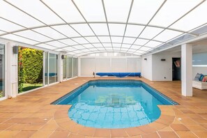 Indoor pool, a heated pool