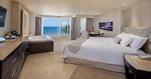 Premium bedding, down comforters, memory foam beds, minibar