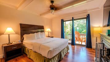 1 bedroom, desk, iron/ironing board, travel crib