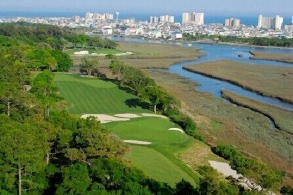 Cherry Grove Beach ariel view from Tidewater Golf Course, about a 3 mile drive