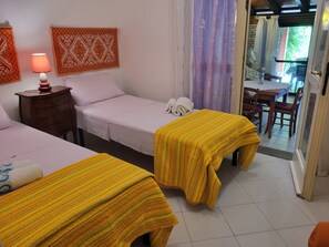 2 bedrooms, in-room safe, iron/ironing board, travel cot