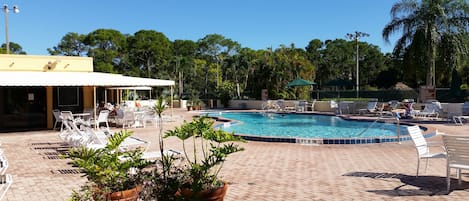 A heated pool
