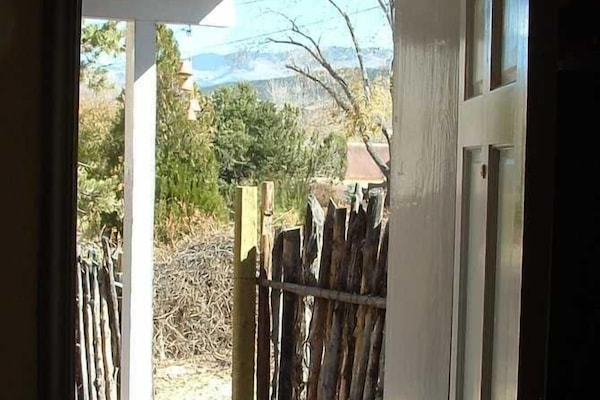 View of the Sangre de Cristo Mountains out the main door.