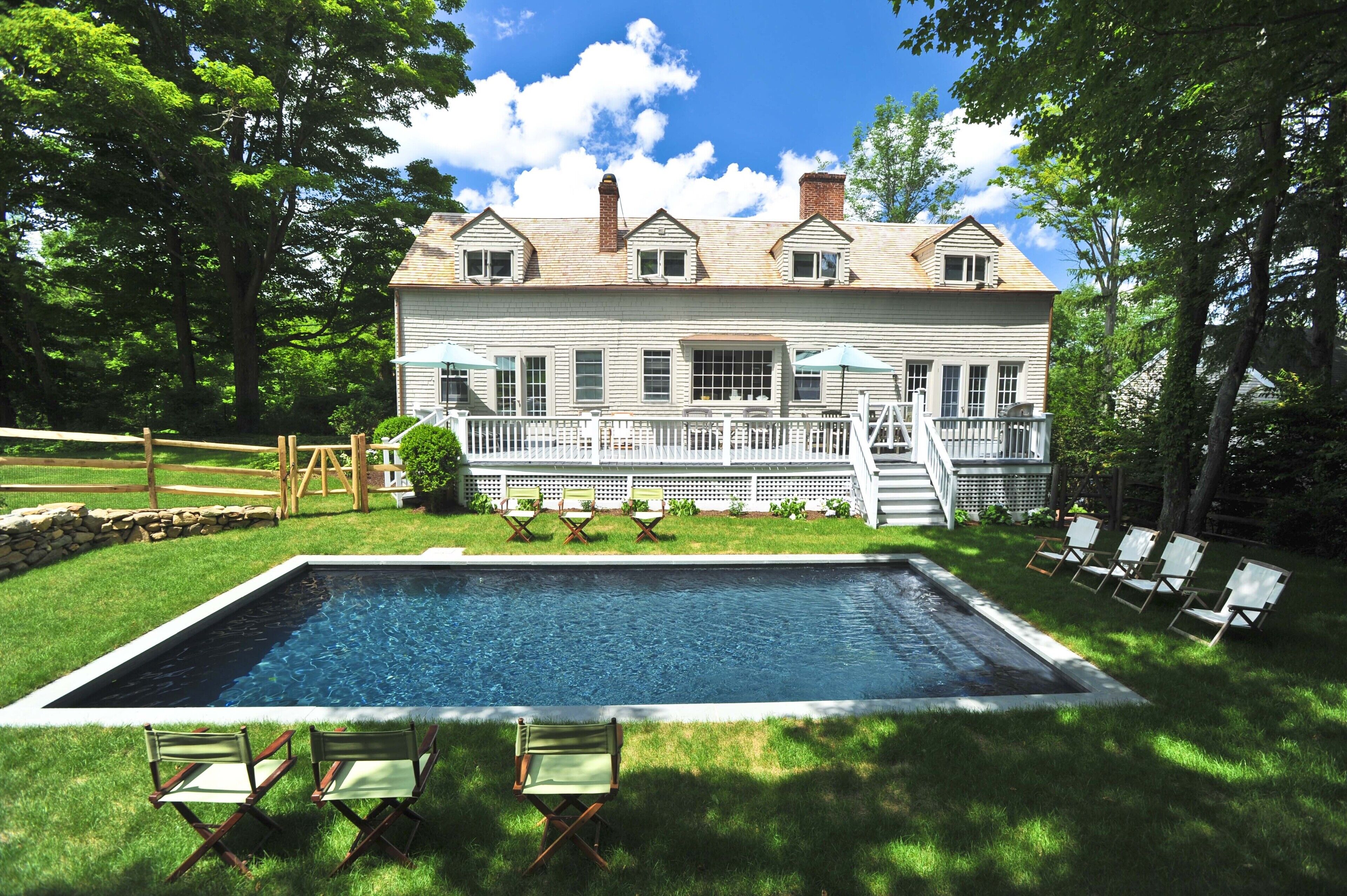 100% WASHINGTON! PoshPadsCT "SHEARER"2HrsNYC, 3BR, Heated Pool,  Ski, BBQ, 2FPs