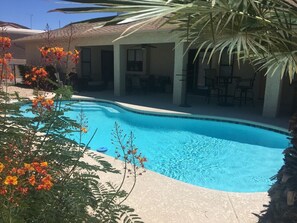 Outdoor pool, a heated pool
