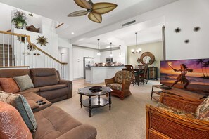 TV, DVD player, books