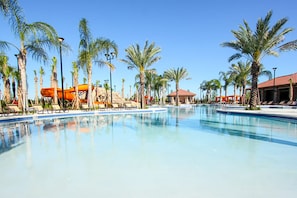 Outdoor pool, a heated pool - Orlando Vacation Home - Near Disney Parks - 6 Bedrooms (Davenport)