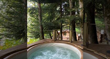 Das Blockhaus mit 13 Bäumen