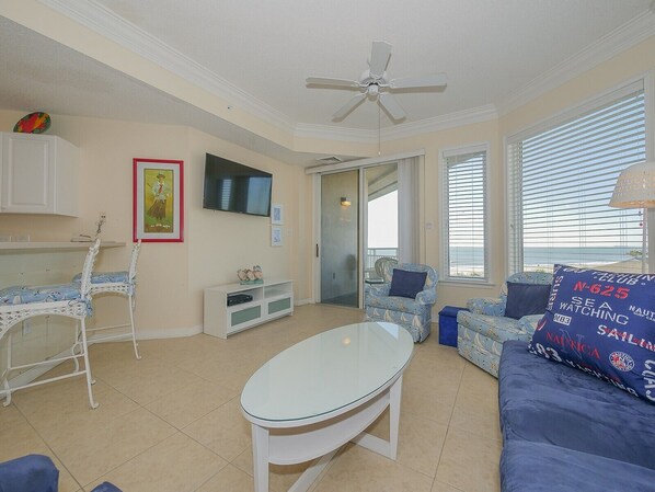 TV, DVD player - 2508 SeaCrest ~ Ocean Front Resort with Pool and Beach Views! (Hilton Head Island)