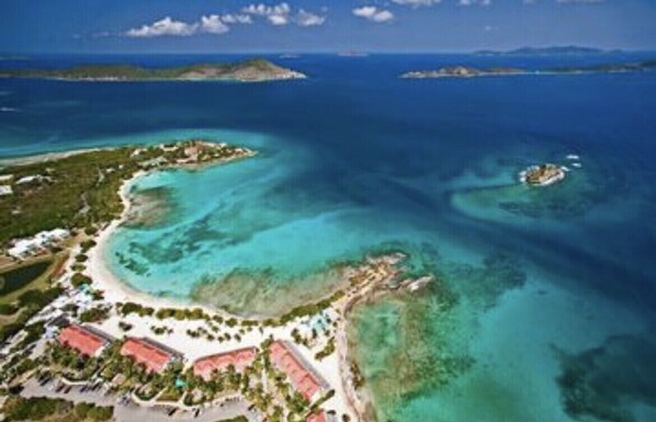 On the beach, sun loungers, beach towels