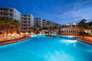 Outdoor pool, a heated pool