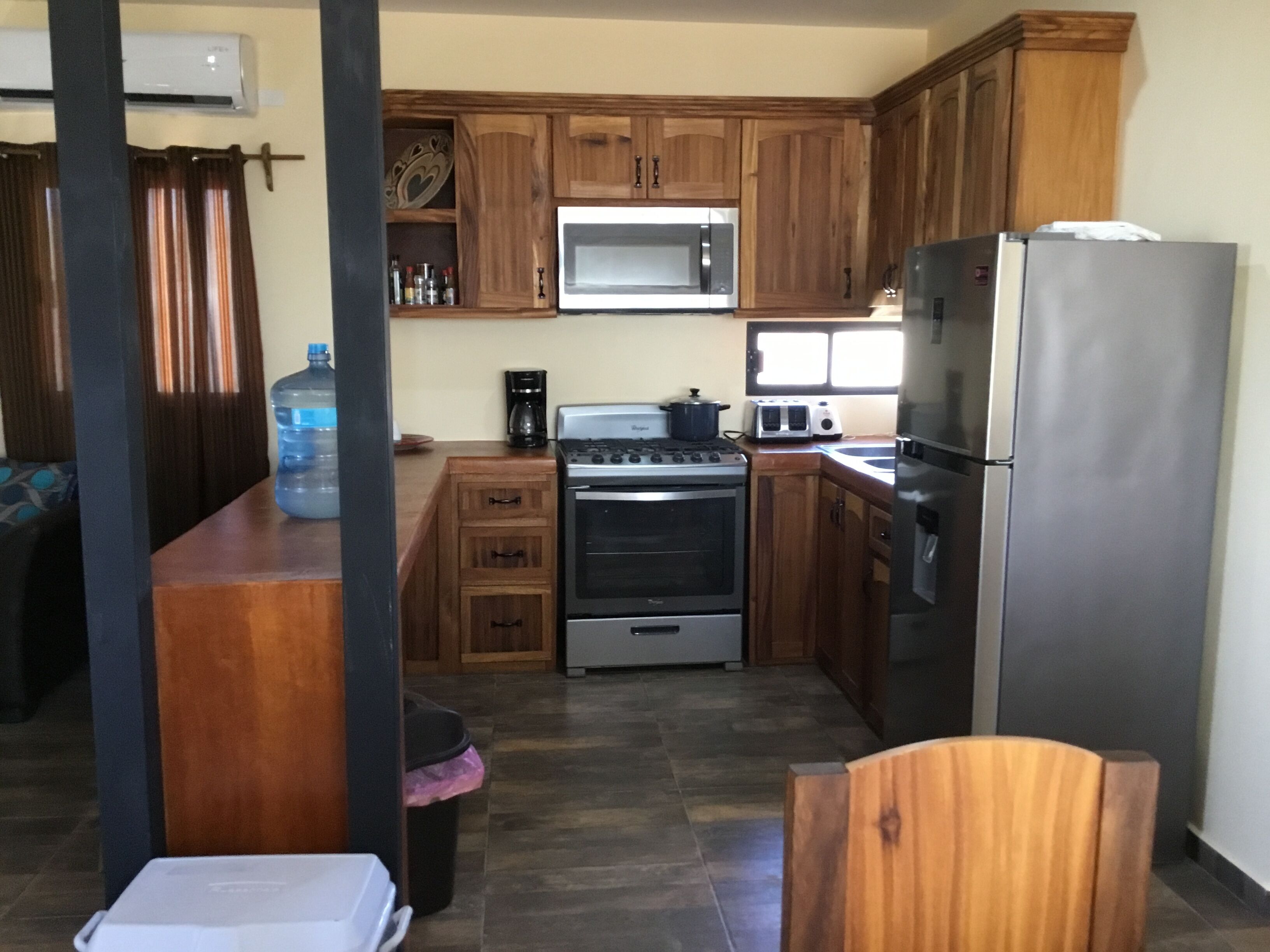 New 2 Bedroom 1 Bath with PRIVATE POOL has Ocean Views and Rooftop BBQ area.