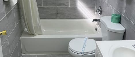 Habitación individual, 1 cama Queen size, para fumadores | Baño | Amenidades de baño gratuitas y toallas