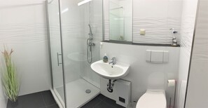 Een douche, een haardroger