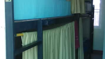 Blackout curtains, free WiFi, bed sheets