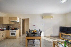 Apartment, 1 Bedroom, 2 Bathrooms, Beachside | Private kitchen | Full-sized fridge, microwave, oven, stovetop - Ayia Napa Estelle Suite (Ayia Napa)