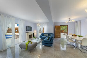 Villa | Living area | Flat-screen TV - Protaras Villa Juliet (Paralimni)