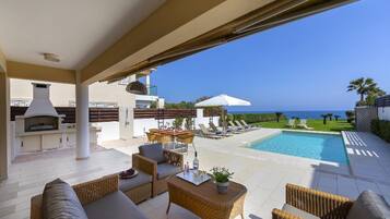 Villa, 5 Bedrooms, Private Pool, Beachfront | View from room