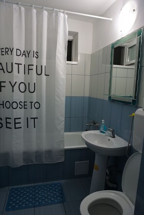 Towels, soap, toilet paper