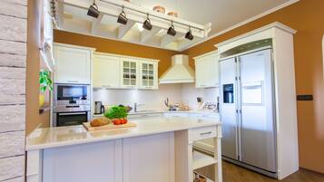 Family Villa, Multiple Beds | Private kitchen