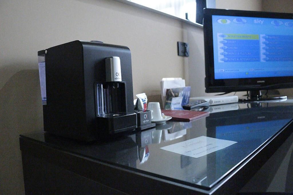 fridge, espresso maker