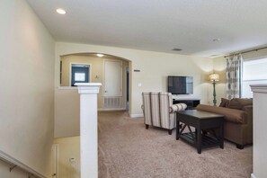 TV - 5BR Disney Pool Home | 3 King Bedrooms | Private Pool, Spa & BBQ | Sleeps 13 (Kissimmee)